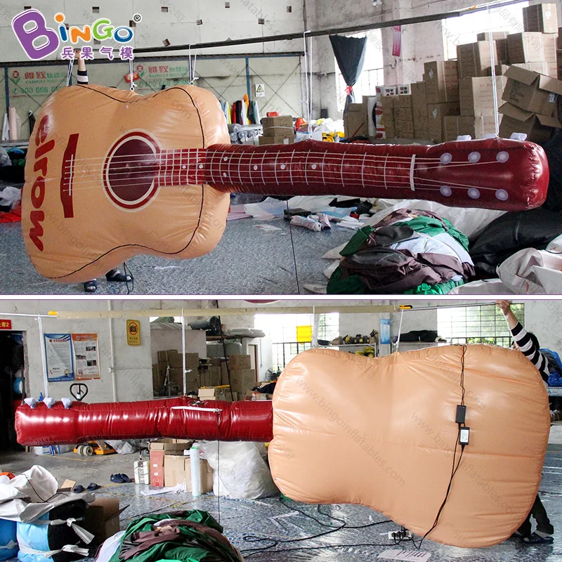 Подгонянная 4 метра Большая Надувная гитара рекламная цифровая печать ударная