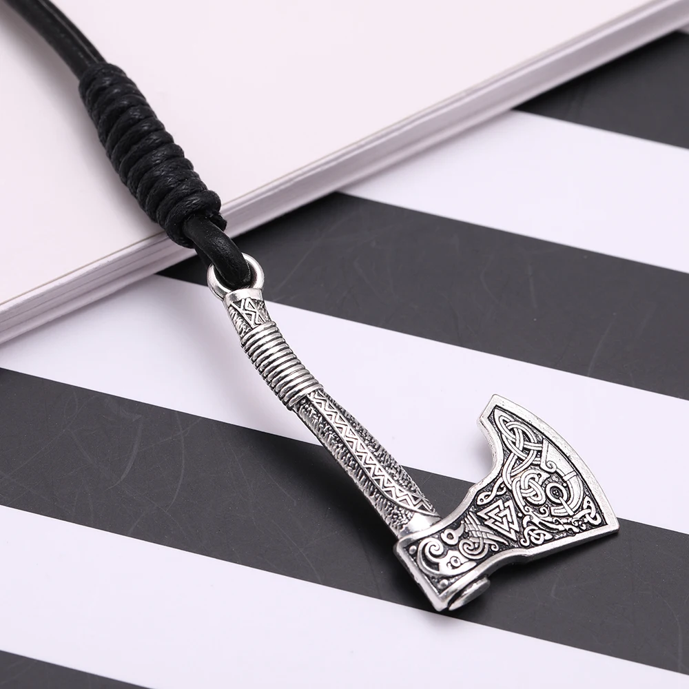 Teamer веревка из натуральной кожи браслеты для мужчин топор Шарм скандинавский браслет викинга солнцезащитные колеса славянские браслеты в стиле панк амулет ювелирные изделия подарки