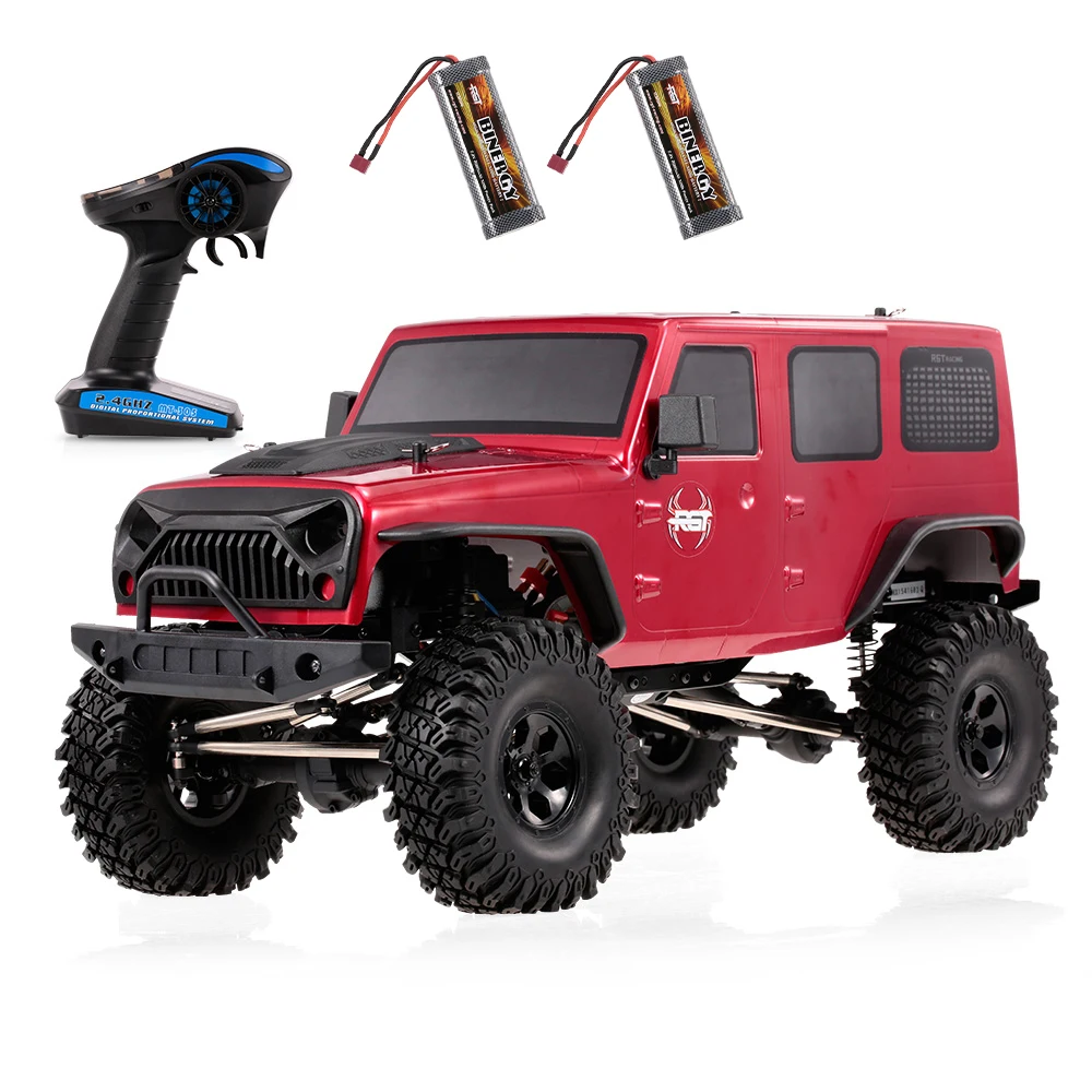RGT 86100 1/10 2,4G 4WD RC Рок Гусеничный внедорожный автомобиль скалолазание грузовик детская игрушка для мальчиков с 2 батареями