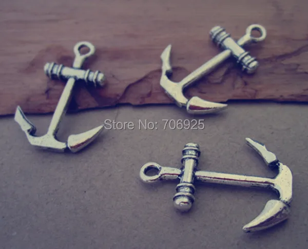 

40pcs/lot Antique silver necklace charm pendant accessories 19mmx25mm