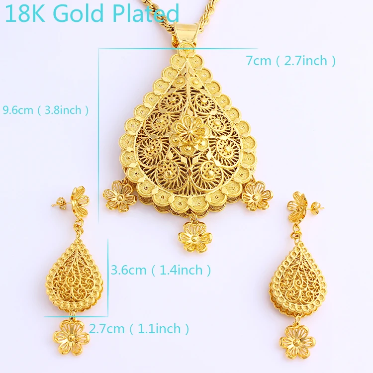 Женское ожерелье/серьги/кулон Adixyn в африканском стиле большие размеры