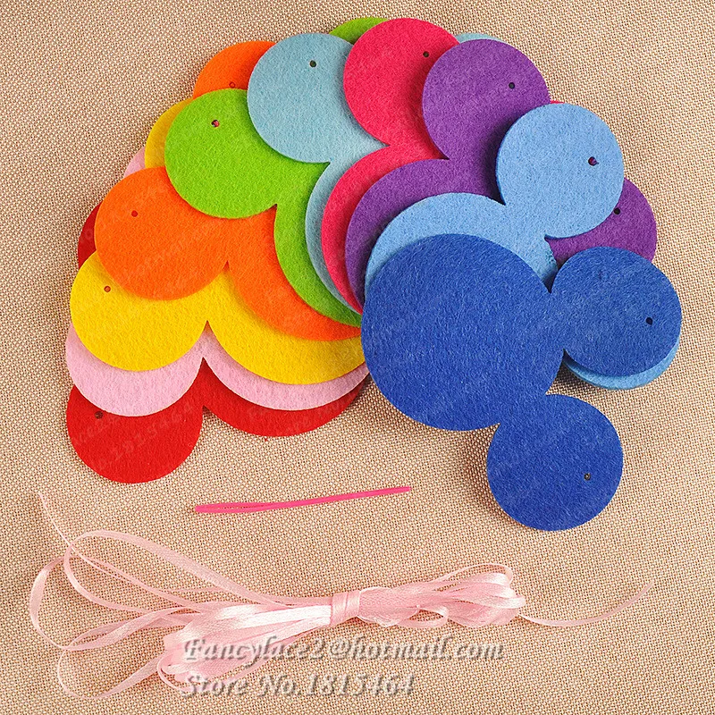 1 комплект цветной нетканый баннер с изображением Микки Мауса на ремешке детский