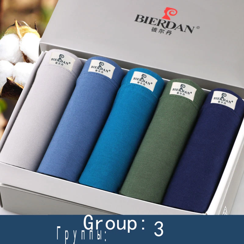 3 BOX bierdan L-5xL бренд почты боксёрские шорты мужчины mens комфортно мужчин boxershorts хлопок сексуально 5pcs / много cueca 24type мужского нижнего белья трусы мужские трусы-боксеры боксеры нижнее белье трусики - Цвет: 3 BOX
