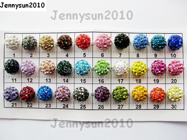 

10mm Montana Top Quality Czech Crystal Rhinestones Pave Clay Round Disco Ball Spacer Beads For Jewelry crafts 100pcs / Pack