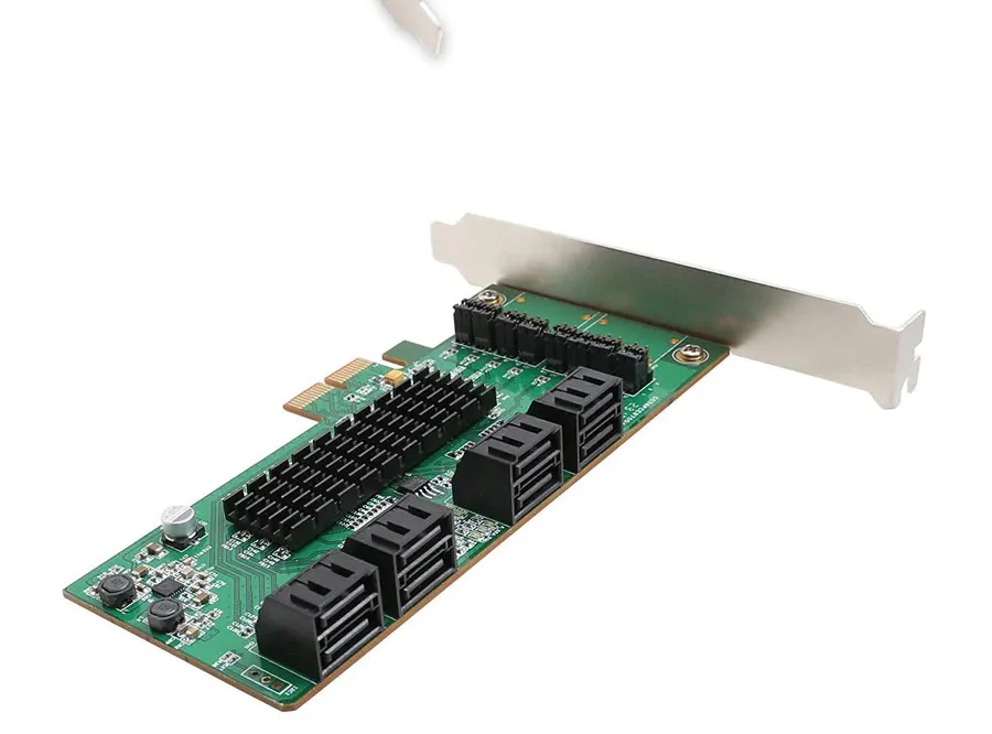 Pcie к SATA III 6 Гбит/с 8 портовый контроллер карты PCIe 2,0x2 с низким профилем Brac PCI-express к SATA адаптер расширения