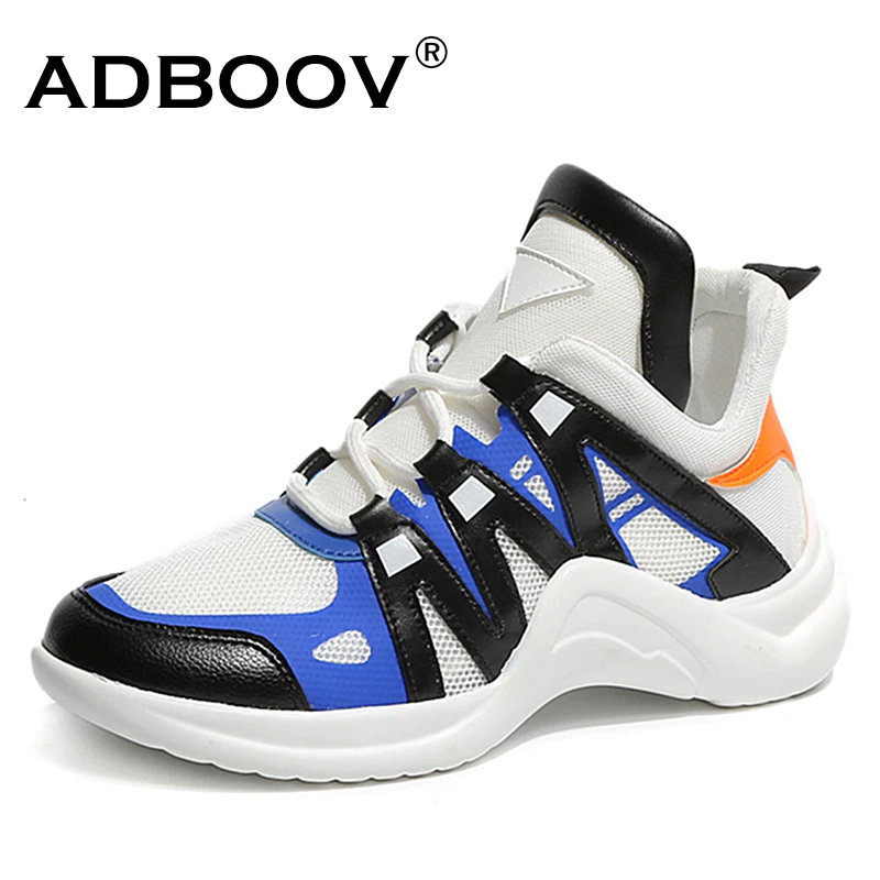 

ADBOOV 2018 New Fashion Women Sneakers Height Increasing 5 CM Luxury Shoes Women Designers Clunky Dad Shoes Tenis Feminino