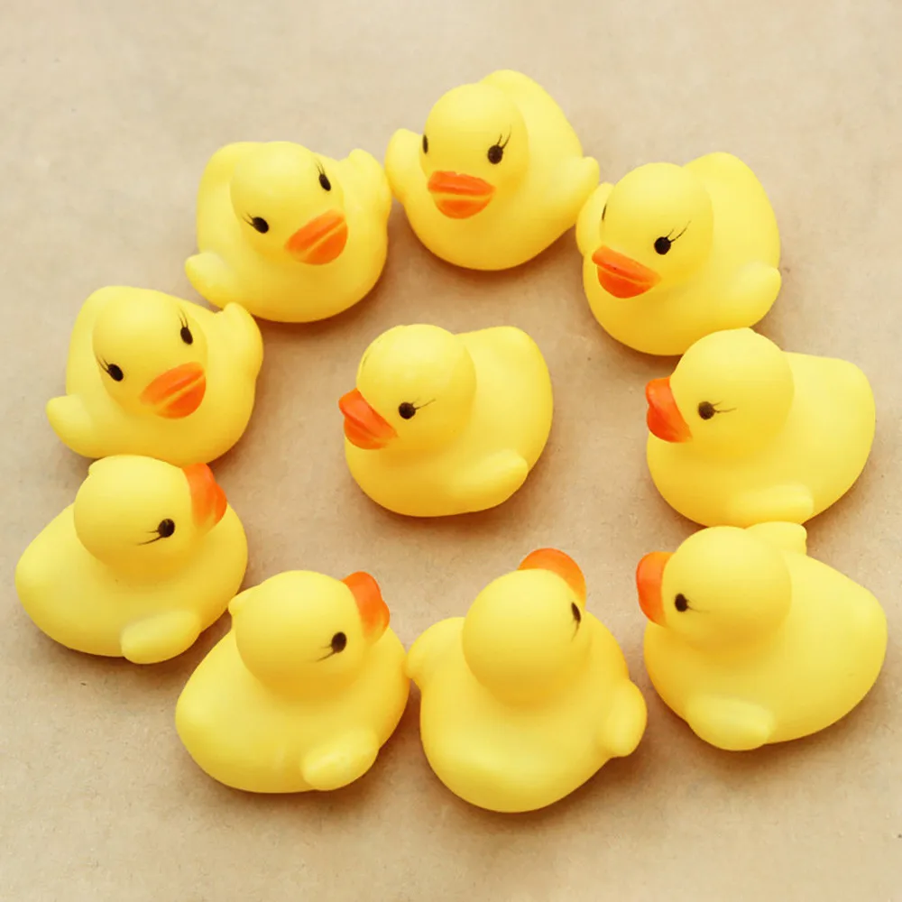 10 шт. детские игрушки для ванной сжатие вызова Rubber Duck уточка Даки baby Shower подарки