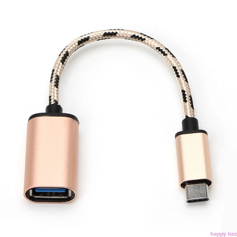 Металлический адаптер типа C USB 3 1 папа к 0 Женский OTG кабель для передачи данных