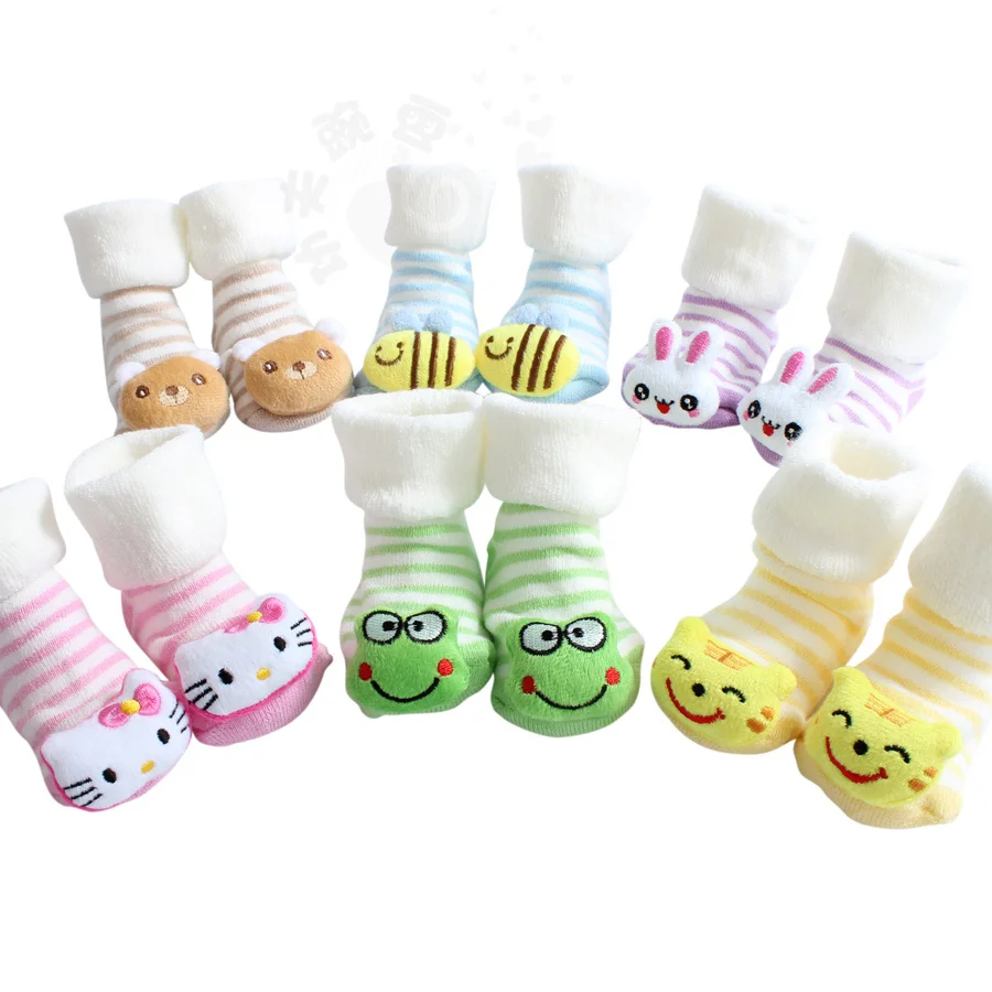 Носки утепленные для новорожденных 1 9 месяцев 7 цветов|cartoon baby socks|baby socksbaby animal socks |