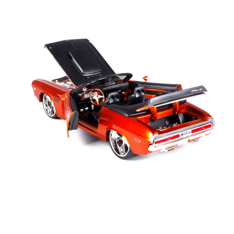 Высокое качество 1:24 1970 Dodge Challenger модифицированная модель сплава-трансформер, коллекция и Подарочная модель гоночной машины