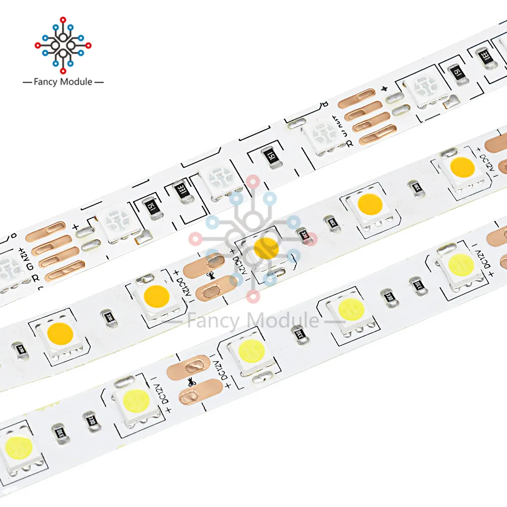 Светодиодная лента SMD5050 уличная Водонепроницаемая монохромная led полоска 12 В 5 м в