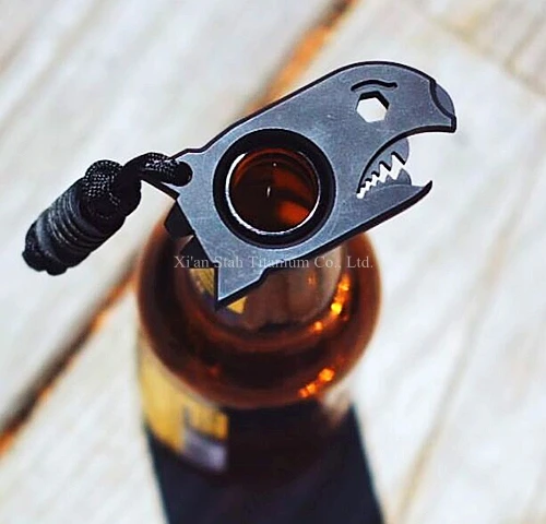 Титановая стильная открывалка для бутылок TC4 Shark Prybar 70 мм x 35 10 EDC инструмент