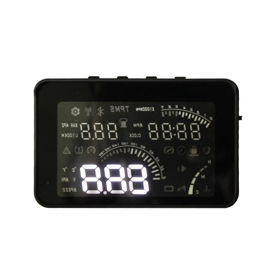 Умный голосовой дисплей W03 HUD 4 &quot с интерфейсом OBD2 км/ч и миль/ч предупреждающий