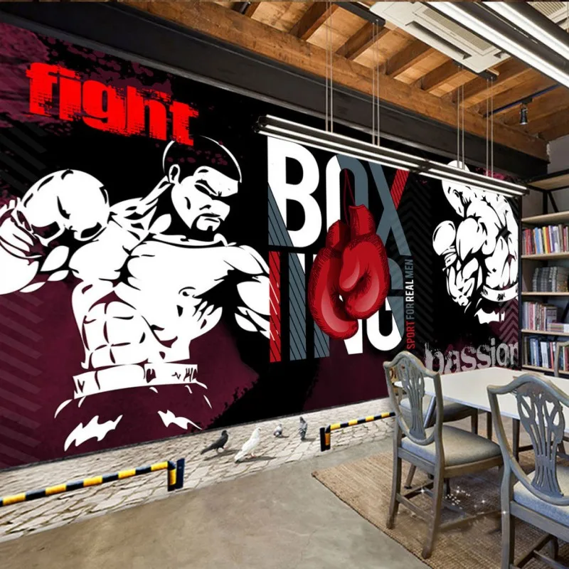 Обои 3d на заказ граффити бокс спорт клуб изображение стены фон украшение росписи