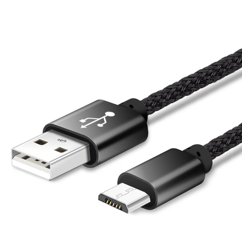 Нейлоновый Плетеный Micro USB кабель синхронизации данных и зарядки для Redmi 5 Plus 6A 6 Pro