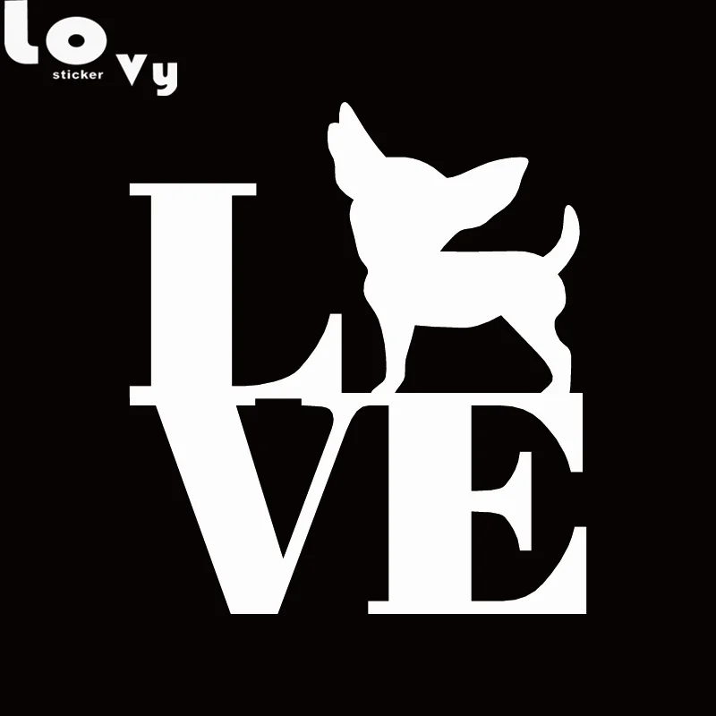 Love Чихуахуа забавная машинка для собак мультяшная наклейка животное виниловая