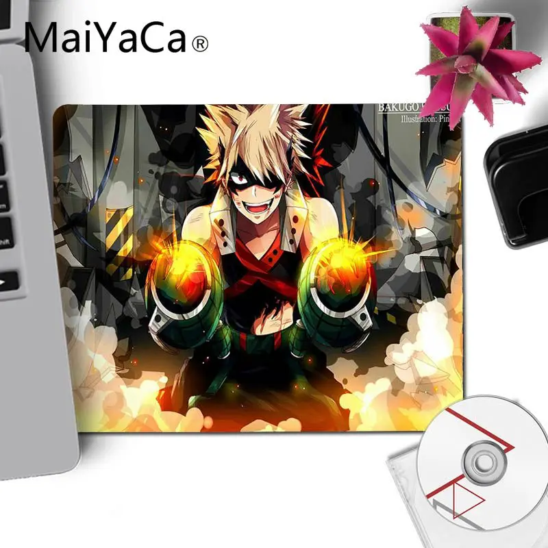 MaiYaCa простой дизайн мой герой Academy Bakugou катсуки аниме игровой коврик для мыши нескользящий ноутбук компьютер ПК игровой коврик Настольный коврик