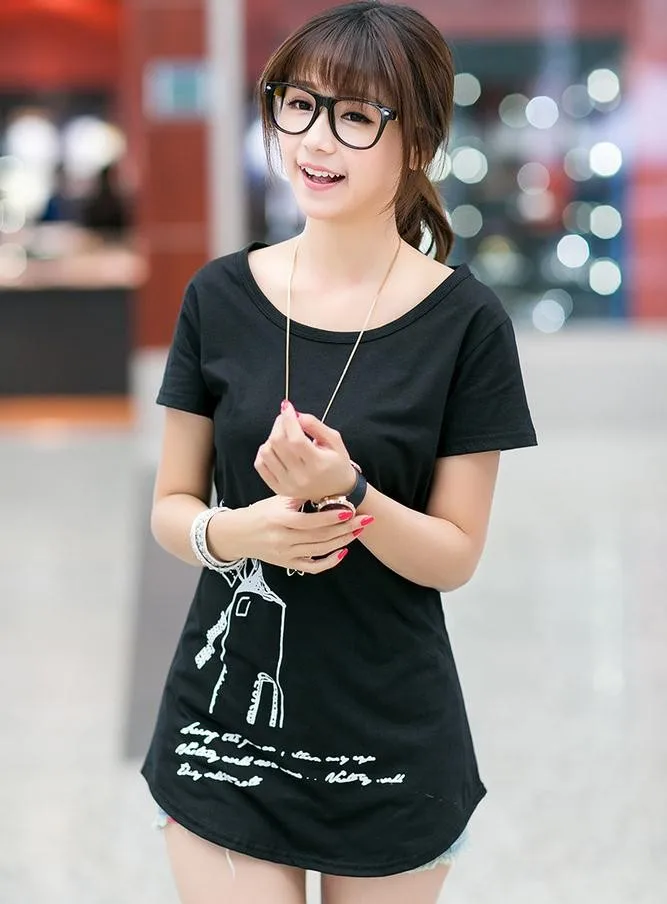 Женские модные футболки в Корейском стиле большие размеры хорошее качество