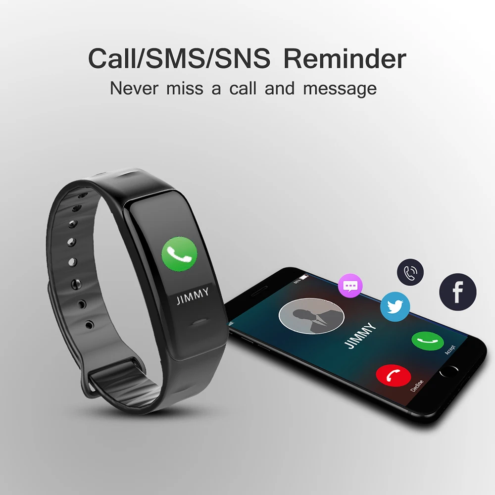 Smart Wristband Watch Heart Rate Monitor IP67 Waterproof Bracelet Fitness Tracker Bluetooth For Android IOS women men | Электроника