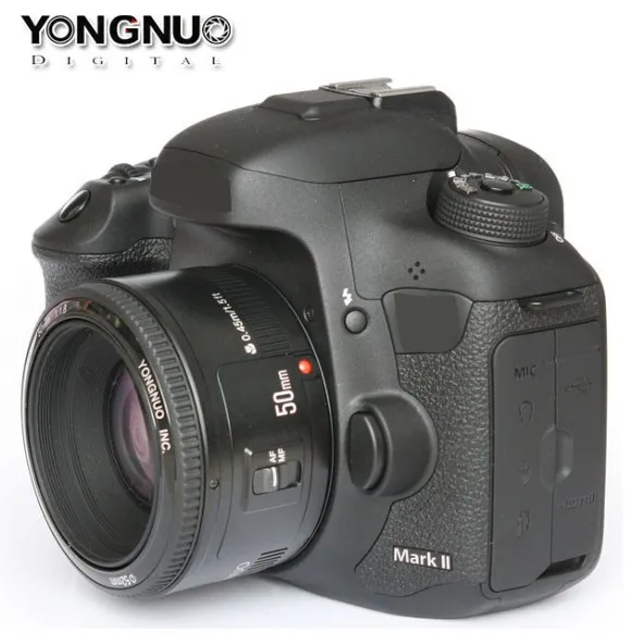 YONGNUO объектив yn50мм f1.8 EF 50 мм f/1 8 AF YN50 диафрагма Автофокус для Canon EOS T6 700D 750D 80 DSLR
