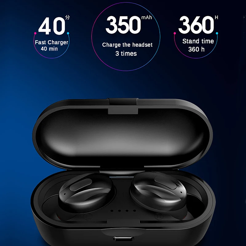 Беспроводные наушники HiFi TWS Bluetooth 5 0 Mini Earbuds 5D стерео спортивные водонепроницаемые