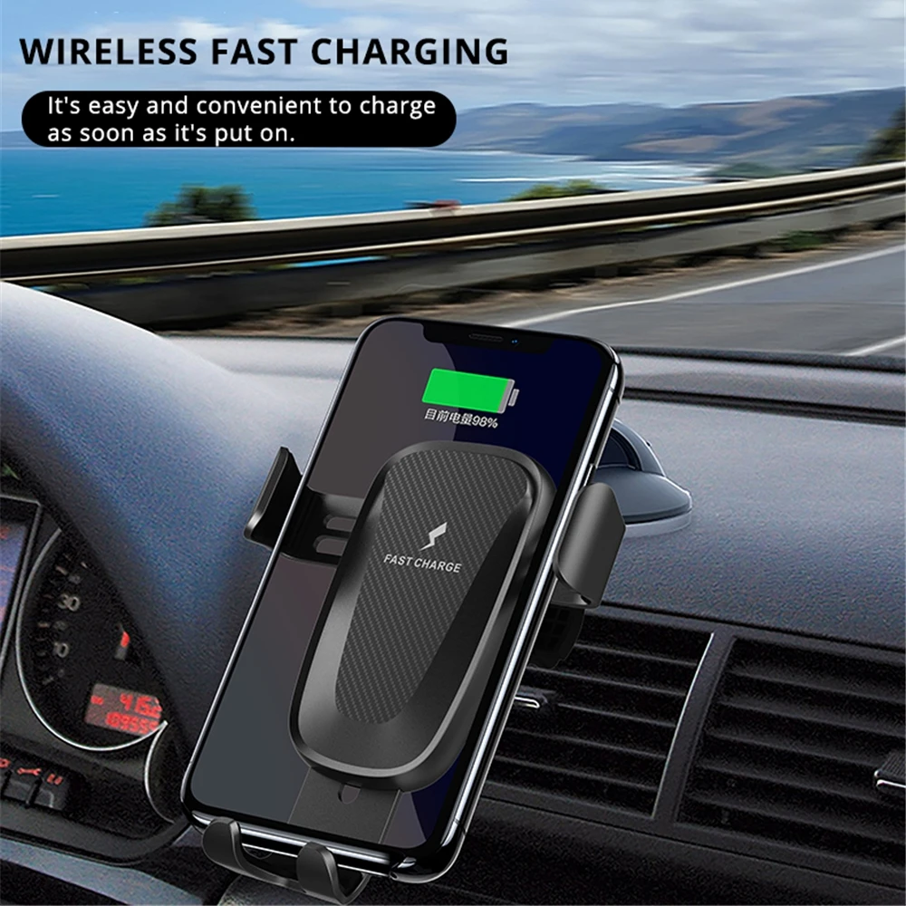 Автомобильное беспроводное зарядное устройство FDGAO Qi для iPhone XS Max XR X 8 10 Вт Быстрая