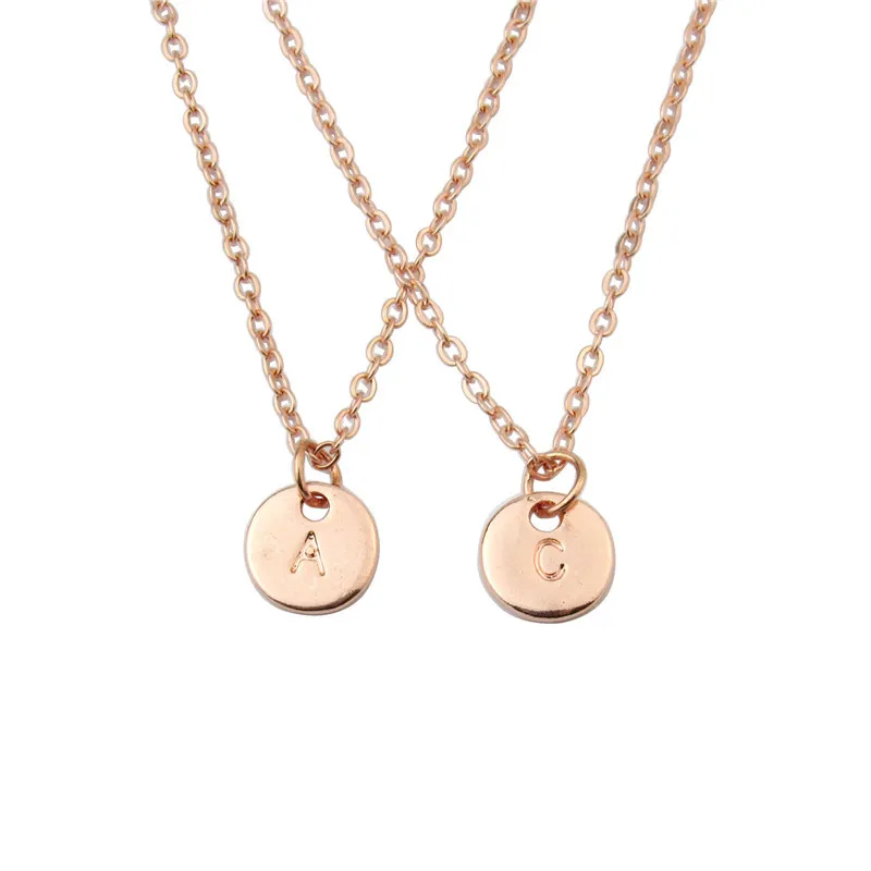 Маленькое золотое ожерелье с надписью инициалы имя ожерелья 26 букв розовое