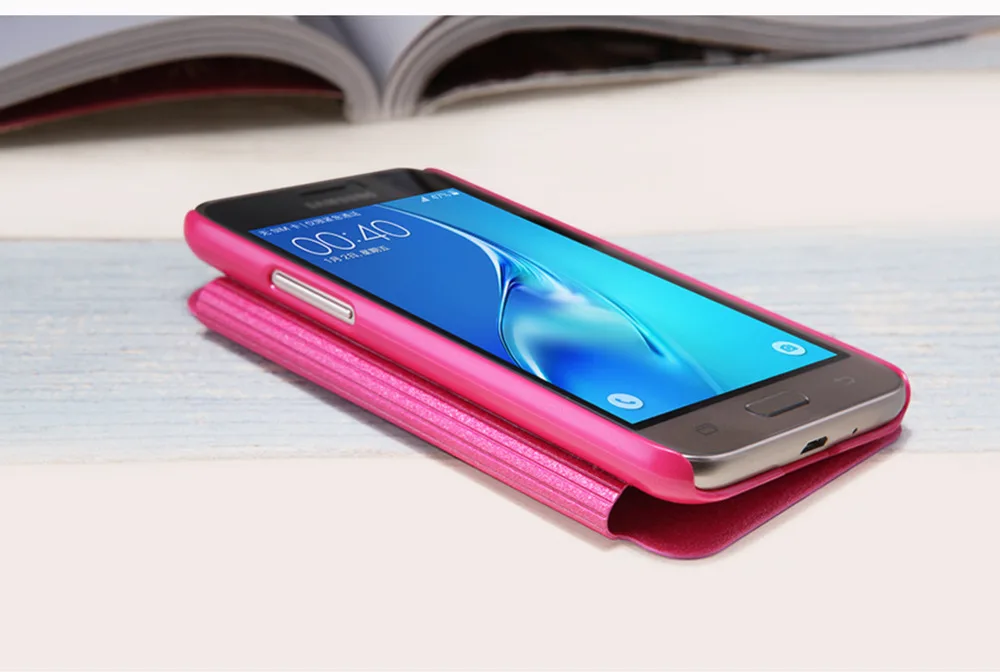 Nillkin для samsung J1 2016 чехол блестящий 4 5 дюймов phone house filp cover защитный чехол|case for j1|nillkin