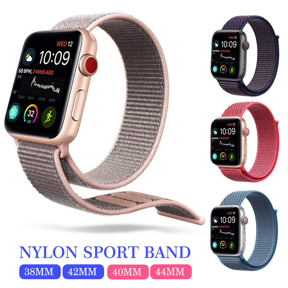 38 мм 42 ремешок для apple watch series 1 2 3 тканый нейлоновый iWatch цветной узор Классическая