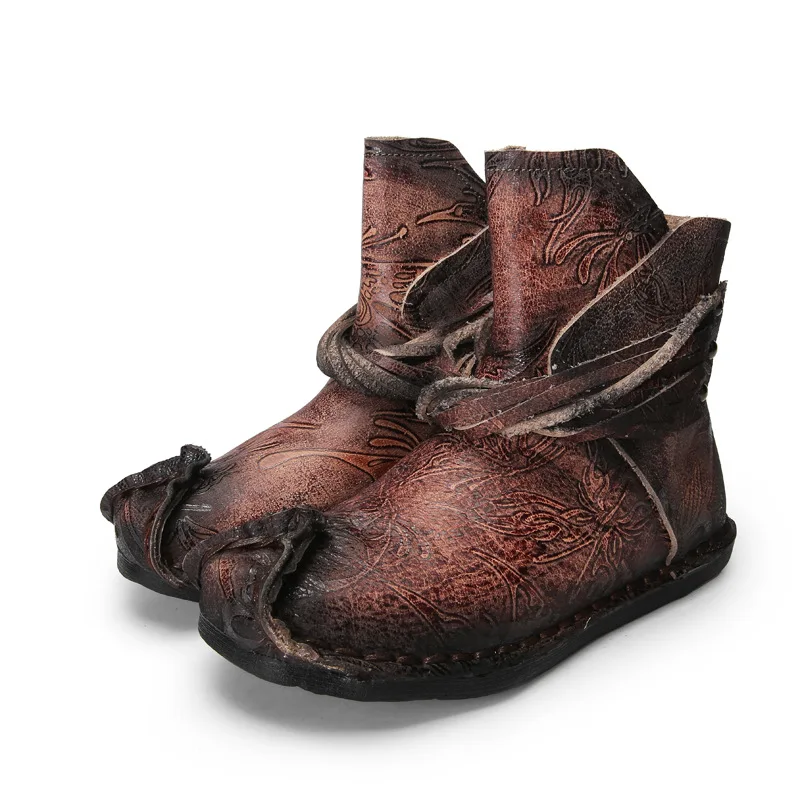 2018 осенние и зимние Оригинальные кожаные ботинки в стиле ретро тонкие с ручной