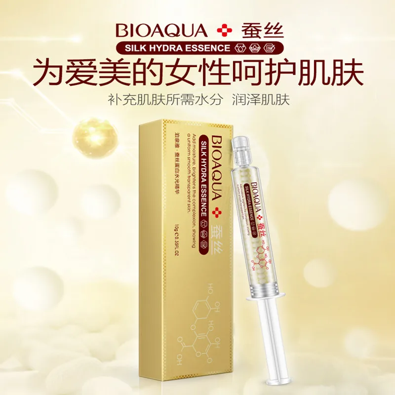 BIOAQUA Silkworm Шелковый эфирный крем Белковая Форма Вода Свет иглы эссенция мазок