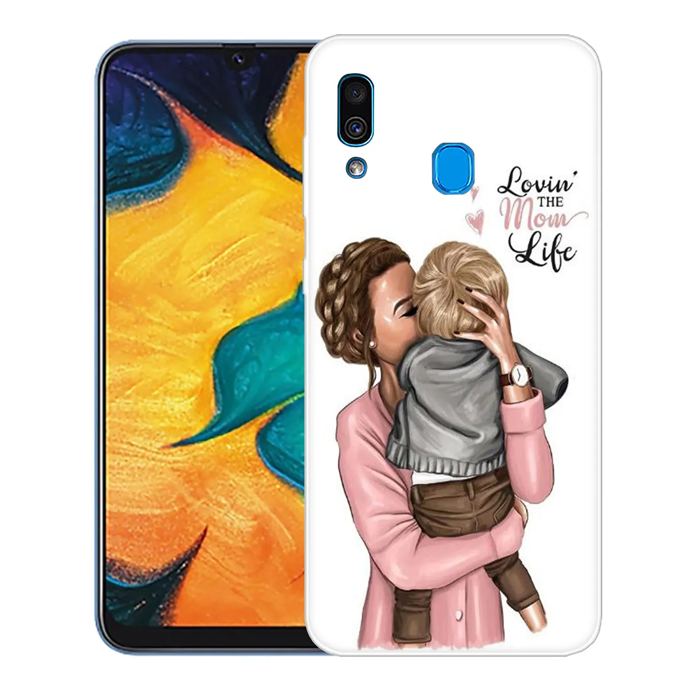 Модный чехол для телефона с черными и коричневыми волосами Samsung Galaxy A70 A60 A50 A40 A30 A20