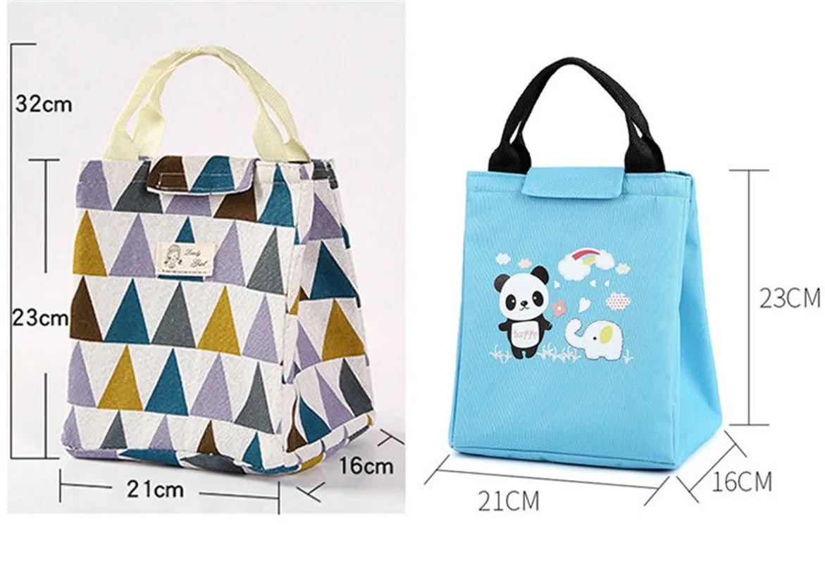 

Large Thermal Insulated Lunch Box Cooler Bag Tote Bento Pouch Lunch Container Portable Picnic Travel Food Box
