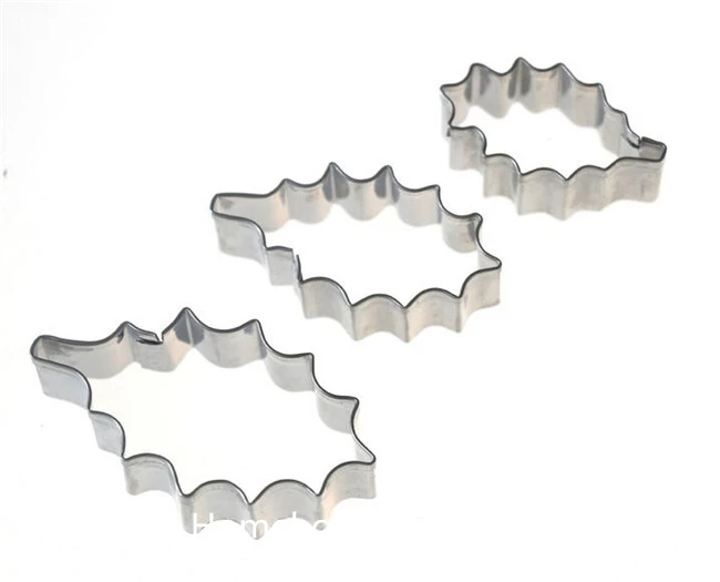 Homehow 3 шт./лот зимний Холли листик для торта форма из нержавеющей стали печенья