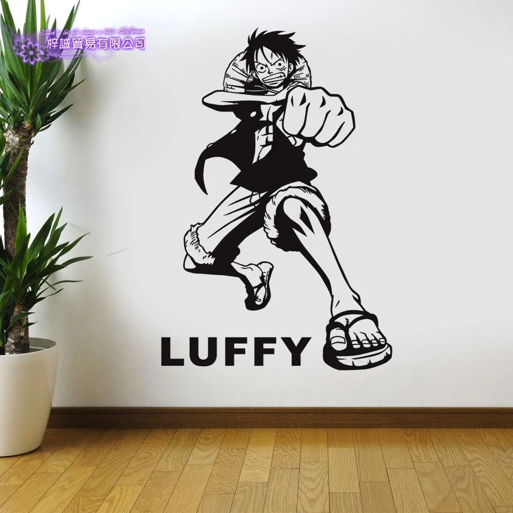 Виниловые наклейки на стену Luffy декоративные украшение для дома аниме один
