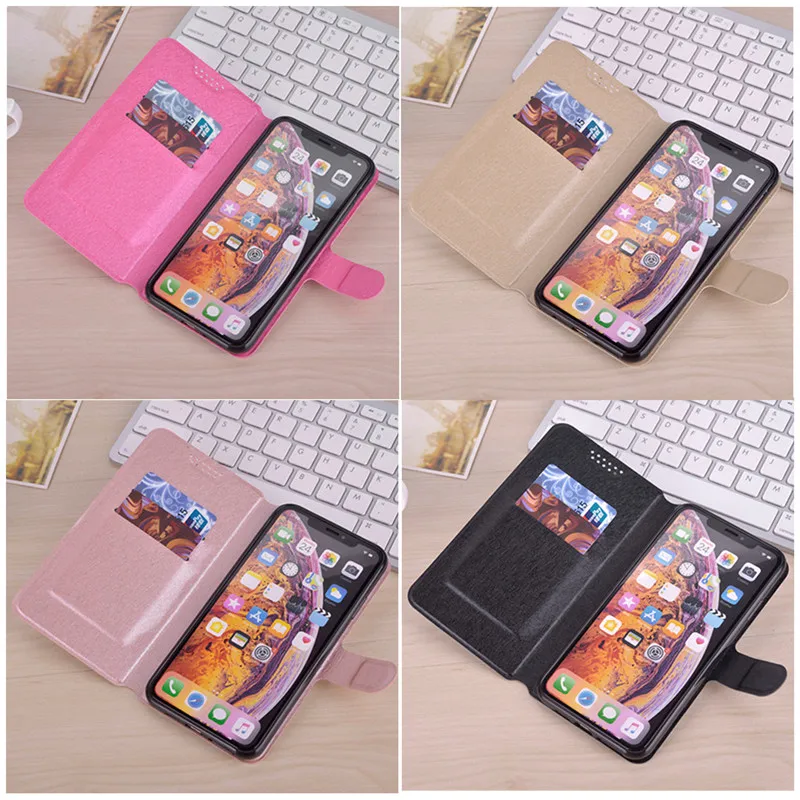 Роскошный Шелковый кожаный чехол портмоне с откидной крышкой и функцией