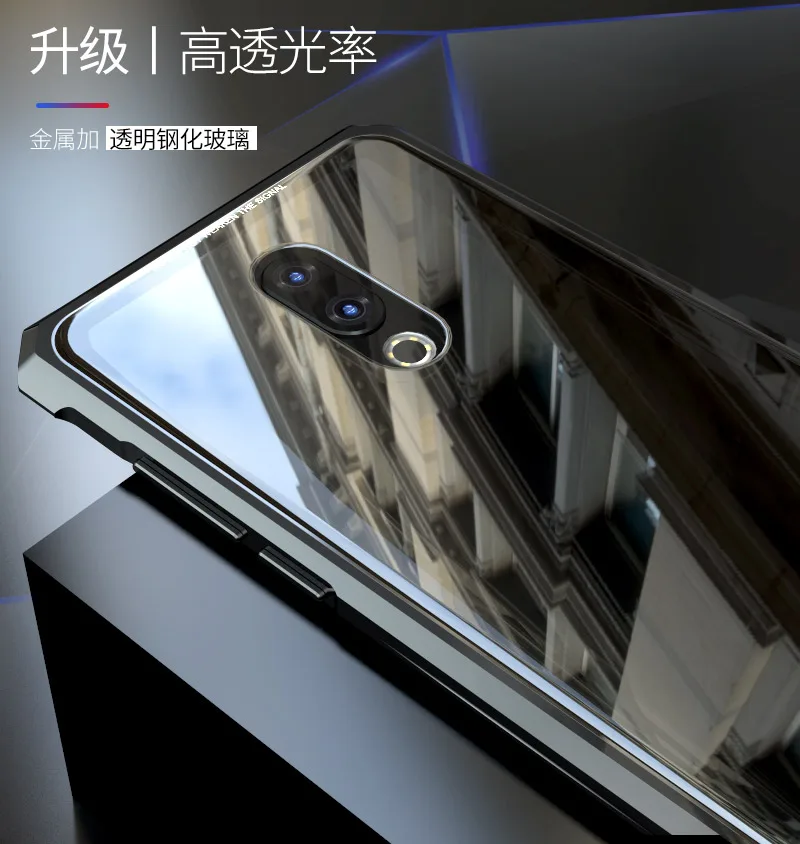 Чехол для Meizu 16th чехол металлический закаленное стекло прозрачная крышка для Meizu 16 плюс ударопрочный защитный чехол s Meizu 16 плюс