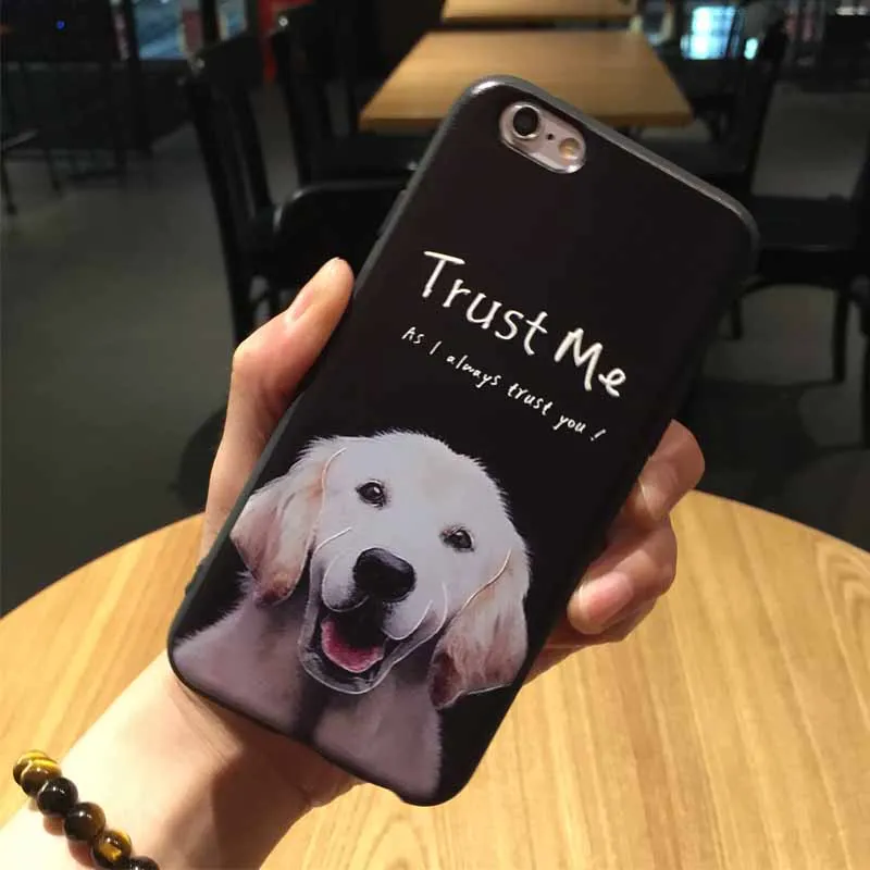 Мягкий чехол для iPhone X 6 S 7 8 Coque Прекрасный животных рисунком Телефон Защита