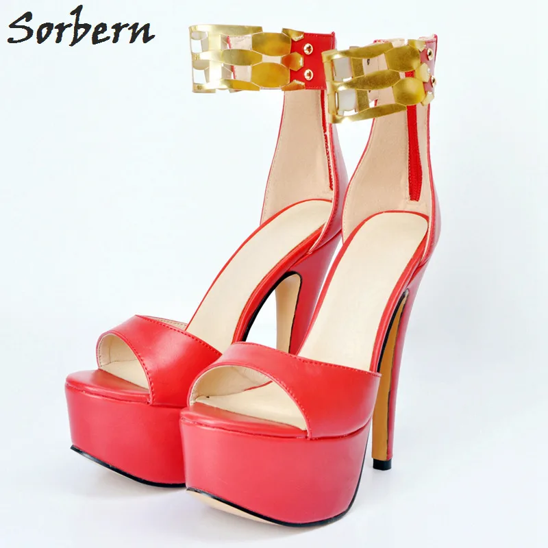 

Sorbern Large Size 47 Women Pumps Plus Size Platform High Heels Peep Toe Fashion Women Pumps Heel Shoes Custom Made Color P