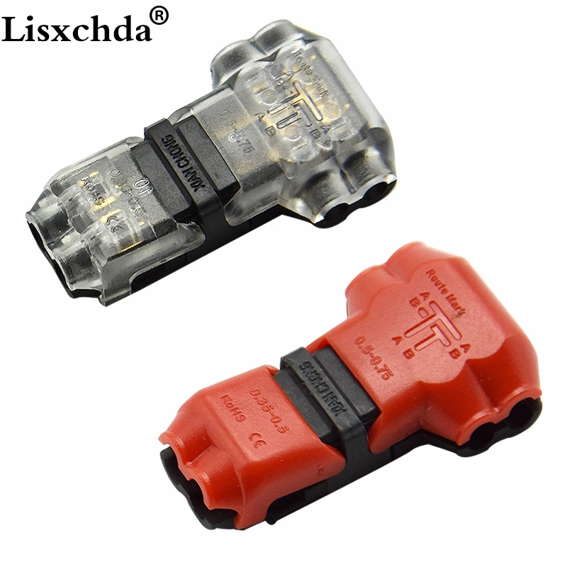 100 шт. 2 Pin Way dc/ac 300v 10a Универсальный компактный провод проводка разъем Т образной