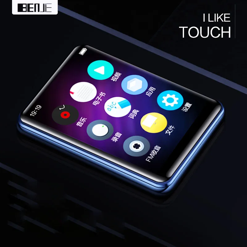 BENJIE X5 полный сенсорный экран bluetooth MP3-плеер 8 Гб музыкальный плеер с fm-радио видео плеер электронная книга со встроенным динамиком