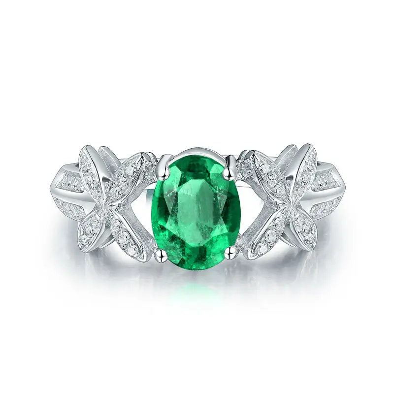 LOVERJEWELRY женские кольца натуральный зеленый изумруд обручальное кольцо с
