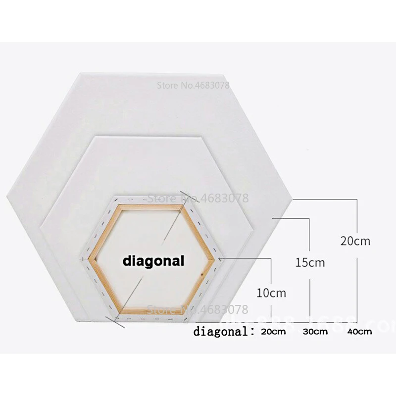 10 шт. шестигранная хлопковая деревянная рамка для профессионального художника