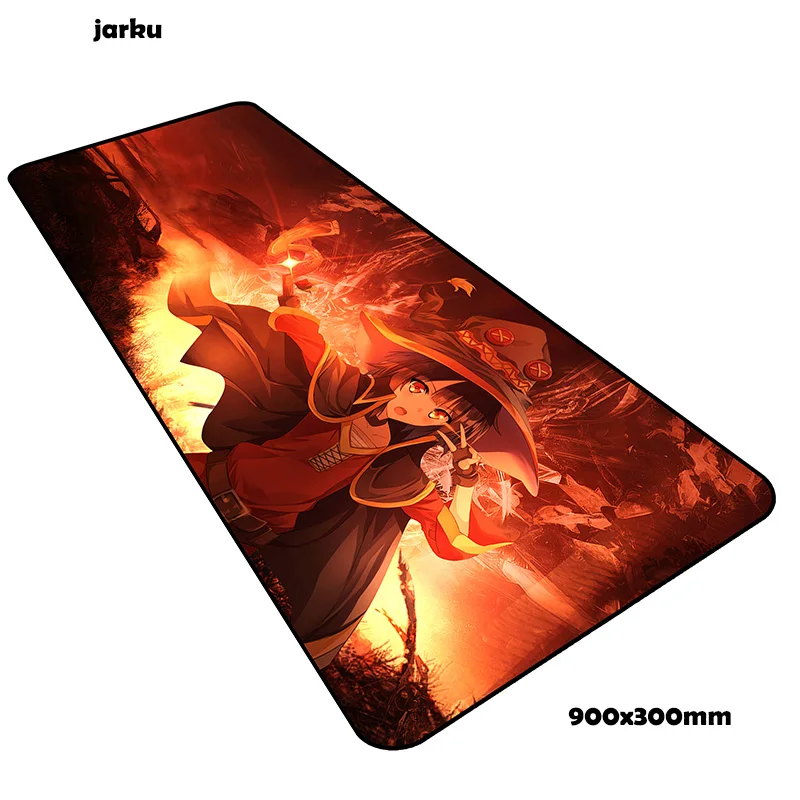 Size 900x300x2mm Megumin коврик для мыши 900x300 мм, красивый коврик для компьютерной мыши, игровые аксессуары, большой коврик для мыши на день рождения, клавиатура, игры, pc gamer - Цвет: Size 900x300x2mm