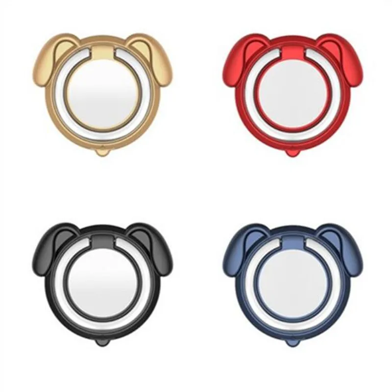 360 градусов головы собаки круг кольцо держатель мобильного телефона Lazy Car Magnet