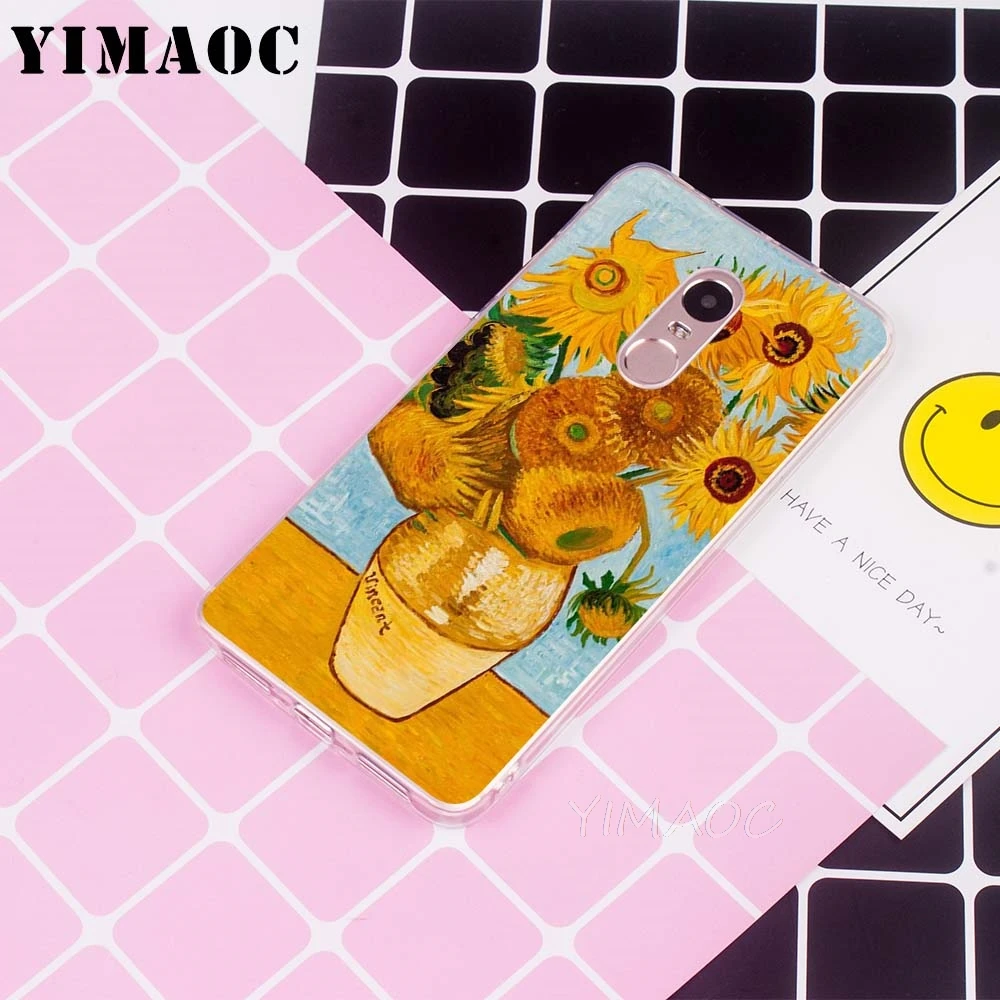 Мягкий ТПУ чехол YIMAOC Vincent Willem van Gogh для Xiaomi Redmi 6 4X 5A 4A S2 Note 4 5 Pro Plus Mi 8 9 SE A2 A1 MiX 2S MAX 3 |