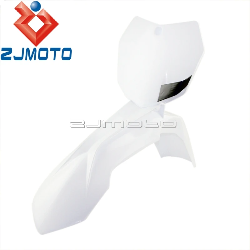 1 Set White Мотокросс оранжевый Dirt Bike Enduro переднее крыло номерной знак для KTM SXF SX XCW XC EXC XCF 125 150 250 300 350 450 500 2013 - Цвет: 1 Set White