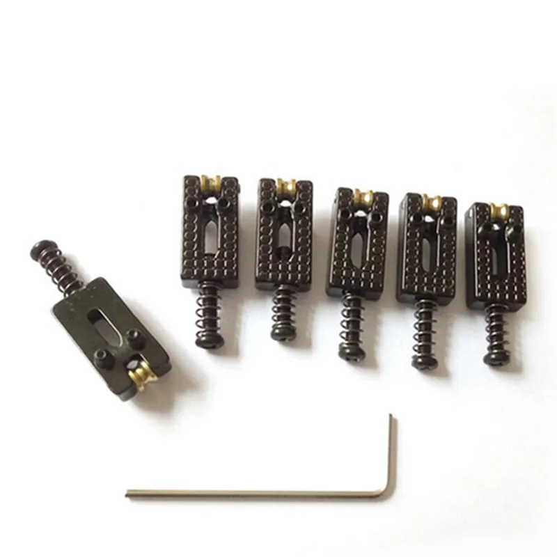 Зебра 3 вида цветов 6 шт. металлический роликовый мост тремоло гитара седла с