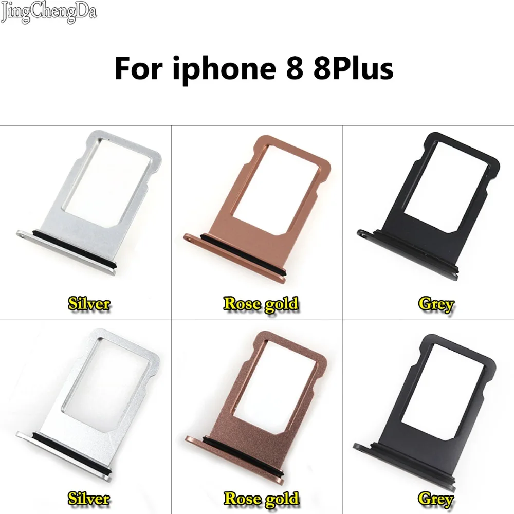 

JCD Nano Sim Card Tray Slot Holder For iPhone 8 4.7" 8 Plus 5.5" Sim Adaptor Replacement Parts Silver/Grey/Gold