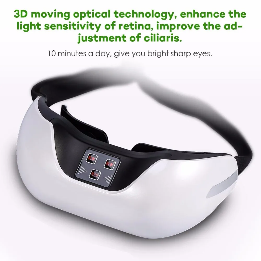 Массажер для глаз зеленый светильник терапии близорукость спа лечение 3D снятия